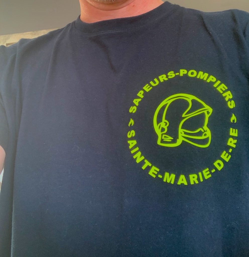 T shirt pompier fluo personnalisé Fire Island Accessoires