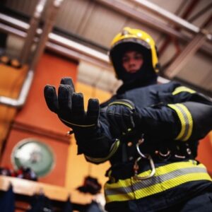 Porte gants pompiers noir et fluo – Fire Island Accessoires