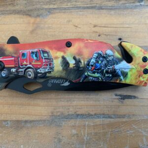 Couteau pompier décoré
